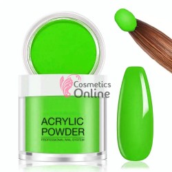 Pudra acrilica de 10g Amelie pentru constructie sau modelaj 3D - PDR28 Verde Neon